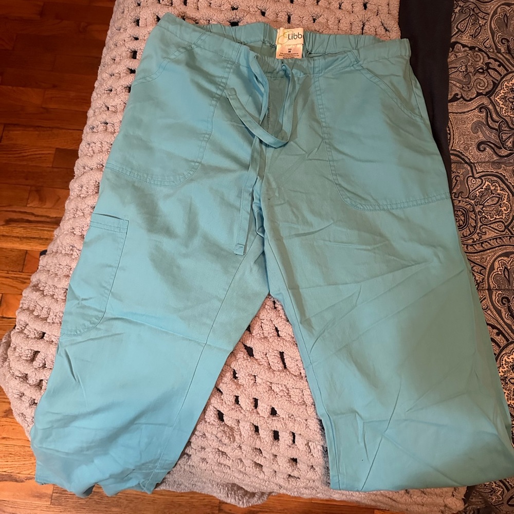 light blue libby scrub pants
